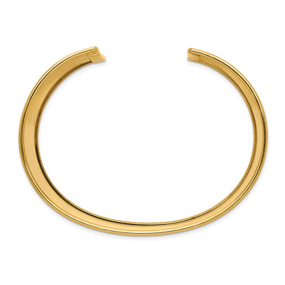 14k Yellow Gold 47mm Polished Cuff Bangle