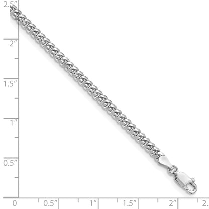 7 Inch 14K White Gold Wg 3.5mm Solid Miami Cuban Chain Bracelet