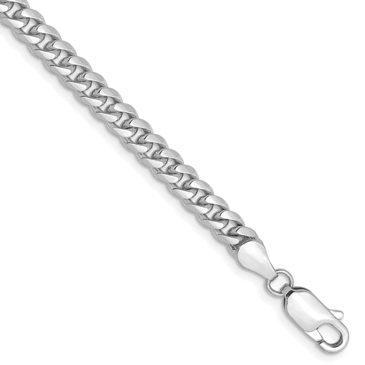 8 Inch 14K White Gold Wg 4.25mm Solid Miami Cuban Chain Bracelet