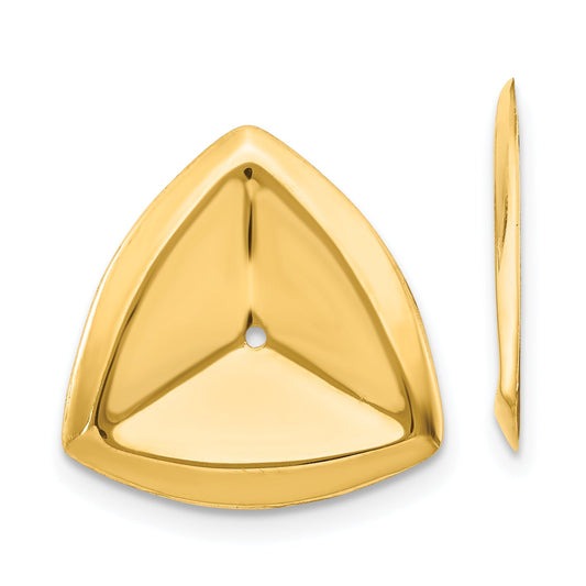 14K Yellow Gold Polished Triangle Earring Jackets