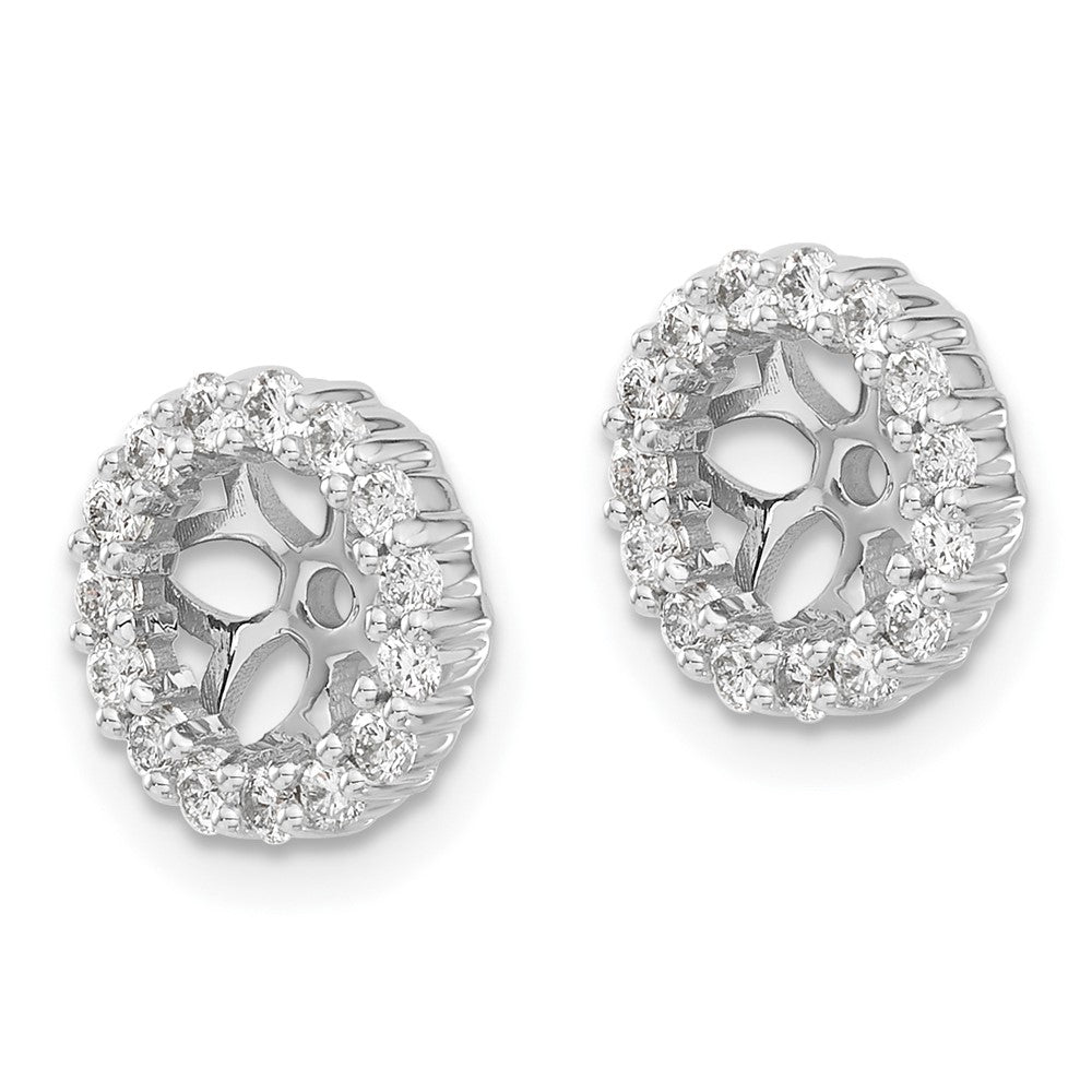 10K White Gold Diamond Earring Jackets