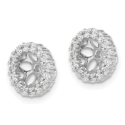 10K White Gold Diamond Earring Jackets