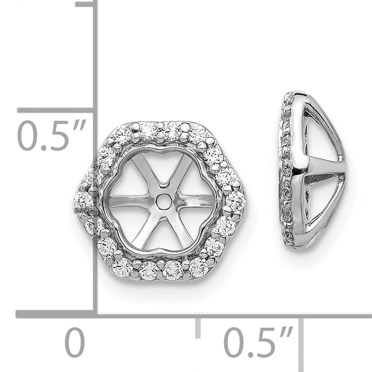 10K White Gold Diamond Earring Jackets