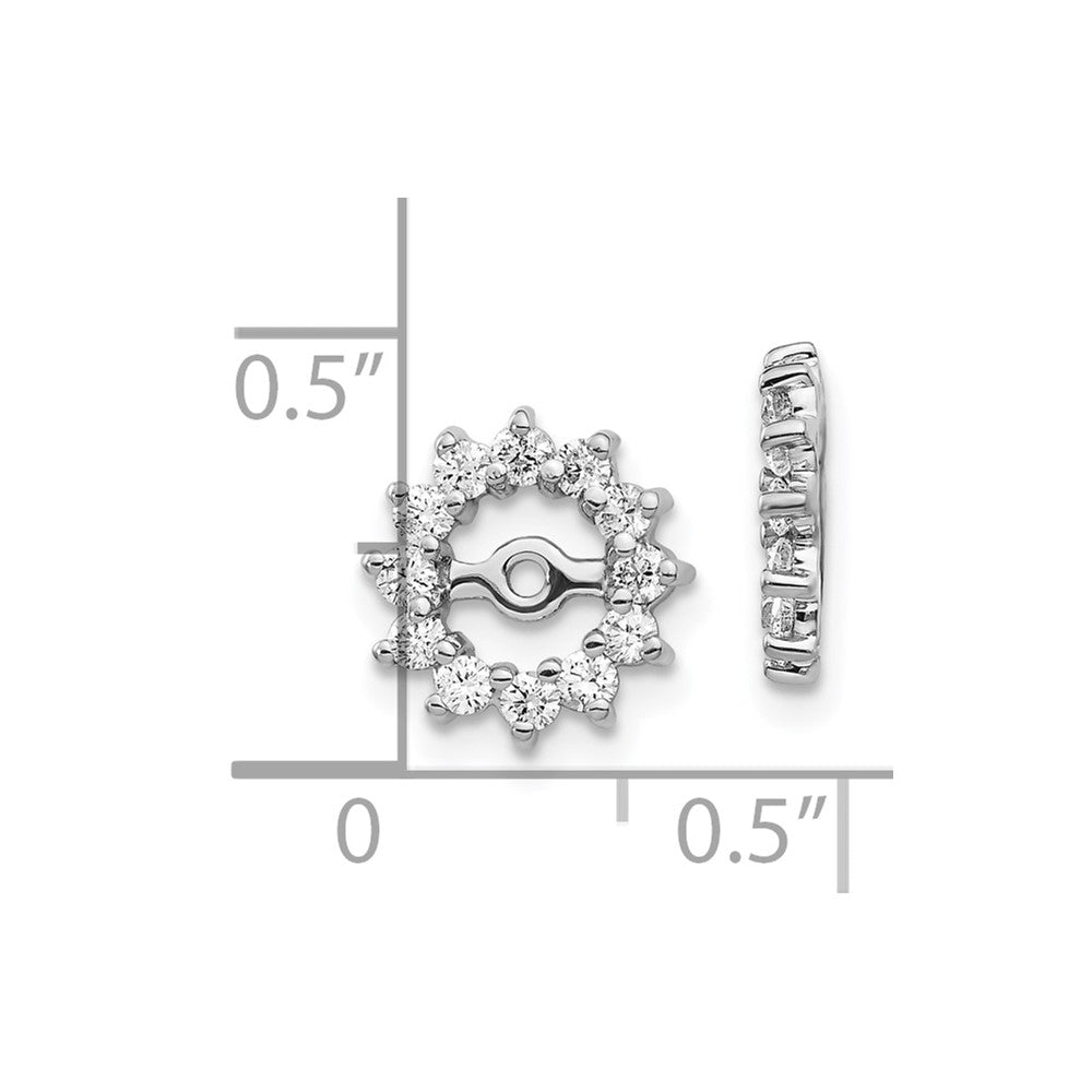 10K White Gold Aa Diamond Earring Jacket