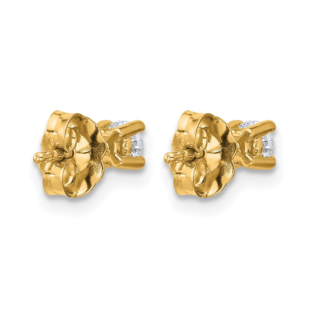 10K Yellow Gold Round 4-Prong .25Ct. Diamond Stud Earrings