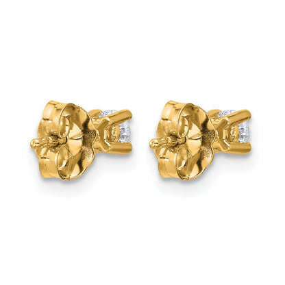 10K Yellow Gold Round 4-Prong .25Ct. Diamond Stud Earrings