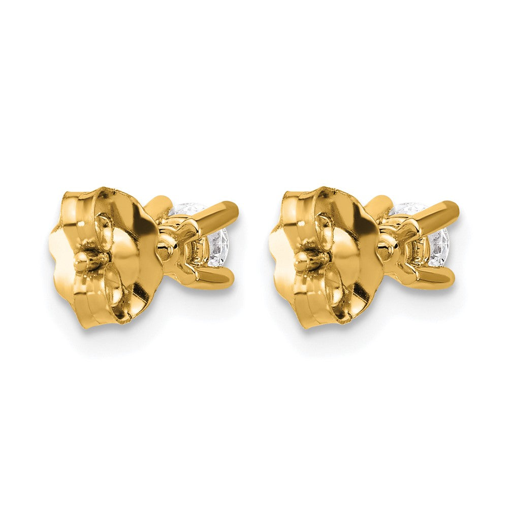 10K Yellow Gold Round 4-Prong .33Ct. Diamond Stud Earrings