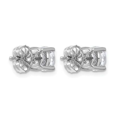 14k White Gold 2 ctw Certified Lab Grown Diamond VS/SI+ G+ Round 4 Prong Heavy Wt. Stud Earrings