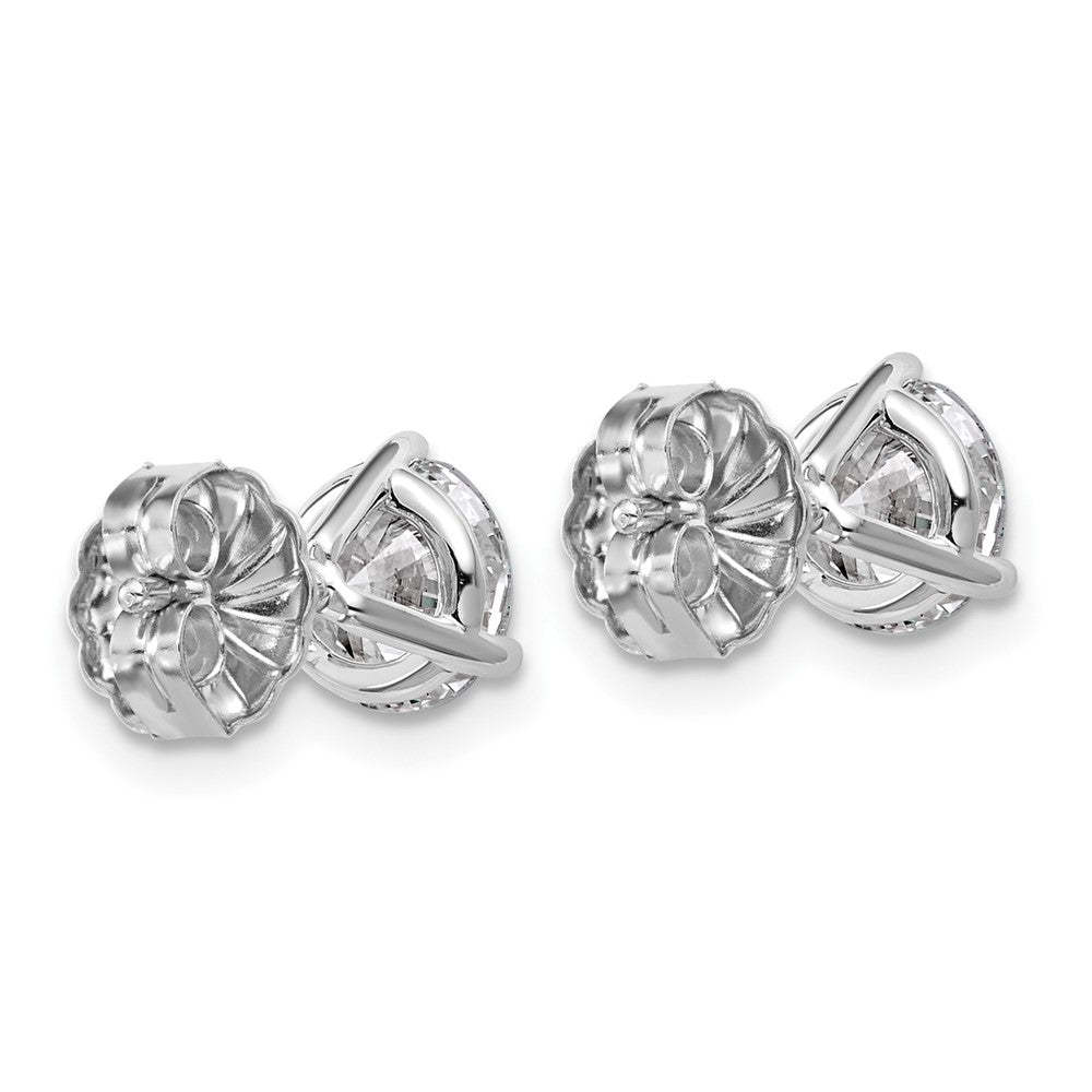 14k White Gold 2 1/2 ctw Certified Lab Grown Diamond VS/SI+ G+ Round 3 Prong Heavy Wt. Stud Earrings