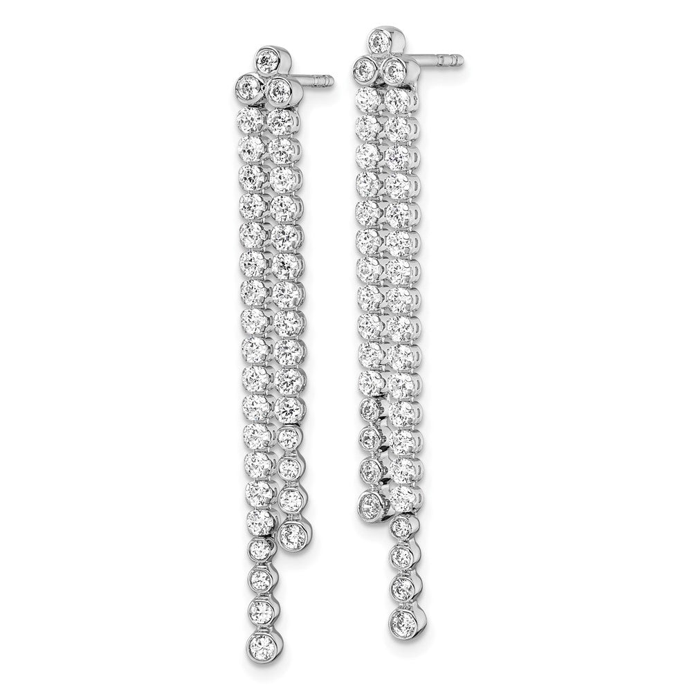 14k White Gold 1 5/8 Ct. Lab Grown Diamond VS/SI+ G+ Dangle Post Earrings