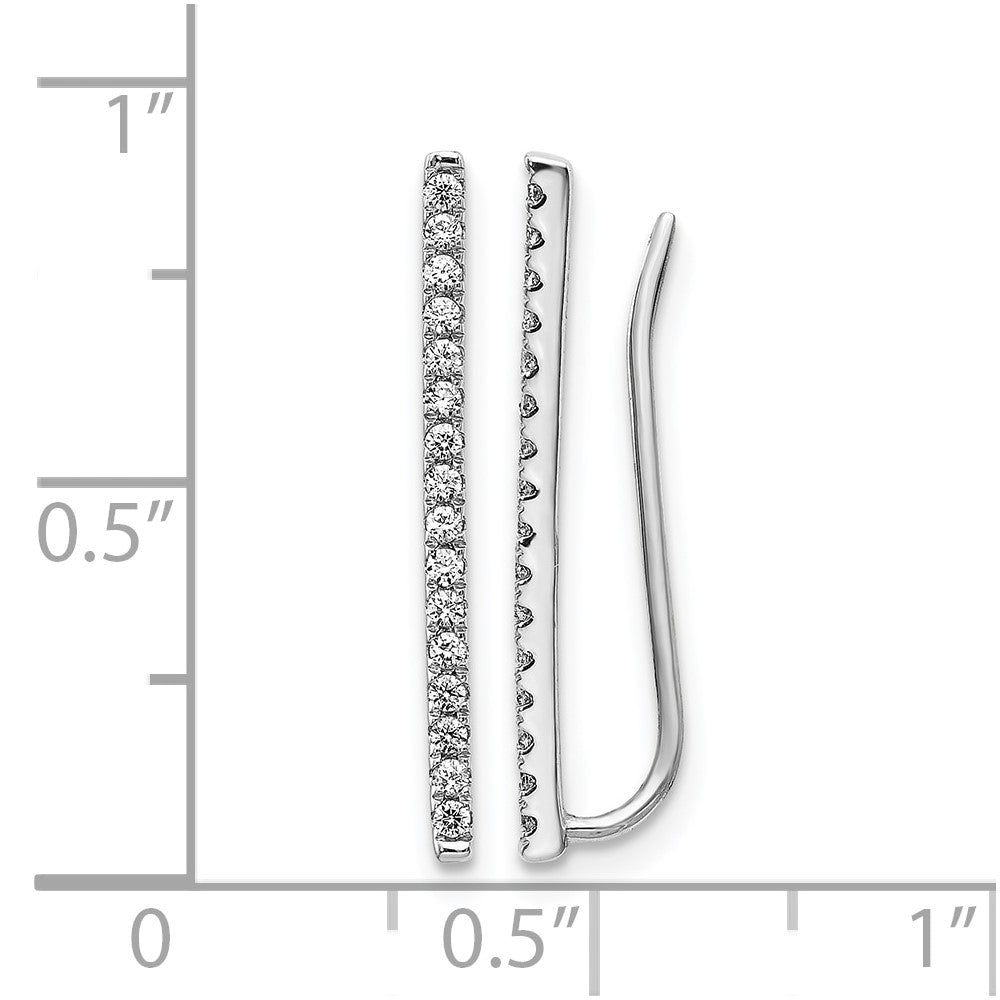 14k White Gold Real Diamond Fancy Earrings