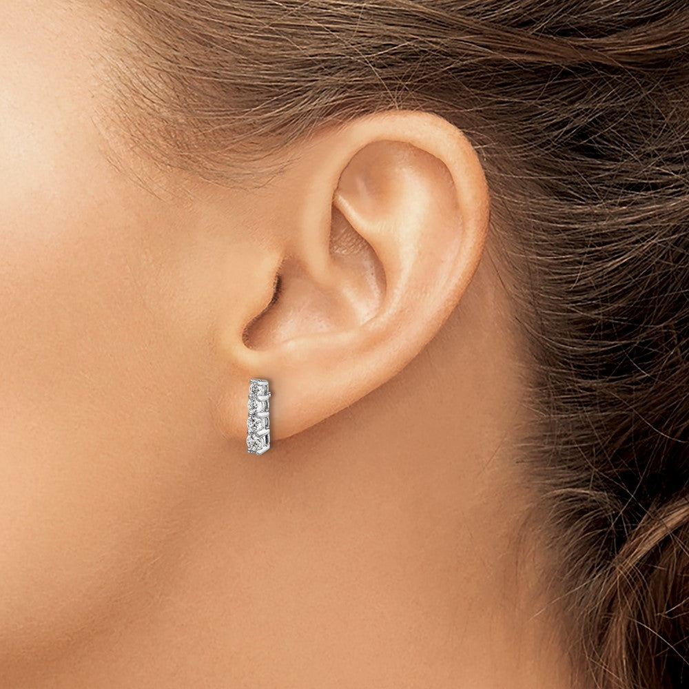 14K White Gold Lab Grown Diamond VS/SI+ G+ Earrings