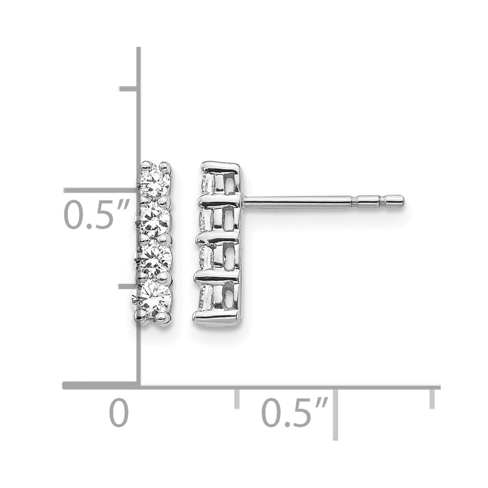 14K White Gold Lab Grown Diamond VS/SI+ G+ Earrings