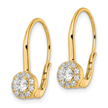 14k Yellow Gold 3/4 Ct. Lab Grown Diamond VS/SI+ G+ Drop Leverback Earrings