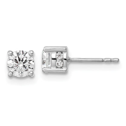 14k White Gold 1 Ct. Lab Grown Diamond VS/SI+ G+ Stud Post Earrings