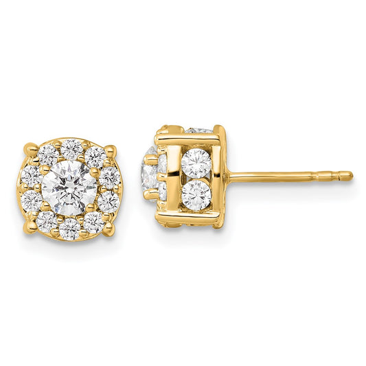 10k Yellow Gold 1 1/2 Ct. Lab Grown Diamond VS/SI+ G+ Post Earrings