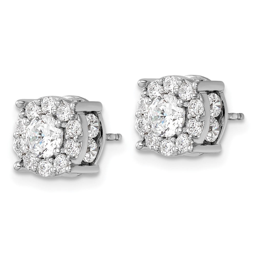 14k White Gold 2 Ct. Lab Grown Diamond VS/SI+ G+ Post Earrings