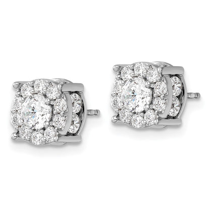 14k White Gold 2 Ct. Lab Grown Diamond VS/SI+ G+ Post Earrings