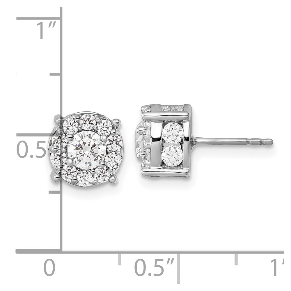 14k White Gold 2 Ct. Lab Grown Diamond VS/SI+ G+ Post Earrings