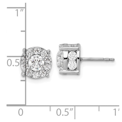 14k White Gold 2 Ct. Lab Grown Diamond VS/SI+ G+ Post Earrings
