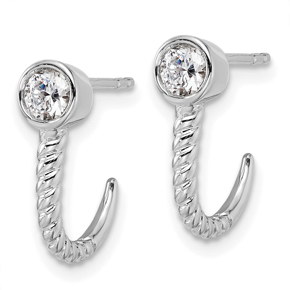 14K White Gold True Origin 1/3 Carat Lab Grown Diamond Vs Def J Hoop Earrings