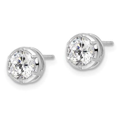 14K White Gold True Origin 1 1/2 Carat Lab Grown Diamond Vs Def Solitaire Post Earrings