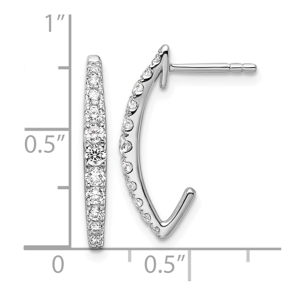 14K White Gold True Origin 1/2 Carat Lab Grown Diamond Vs Def J Hoop Earrings