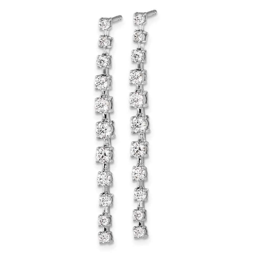 14K White Gold True Origin 3/8 Carat Lab Grown Diamond Vs Def Post Dangle Earrings