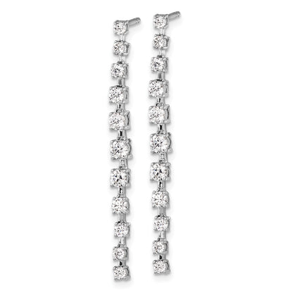 14K White Gold True Origin 3/8 Carat Lab Grown Diamond Vs Def Post Dangle Earrings