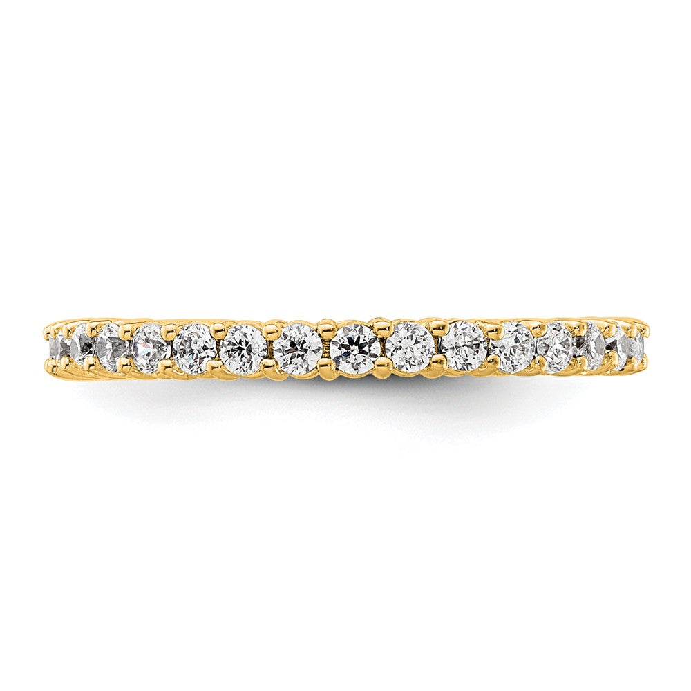 1/2ct Natural Diamond Wedding Ring Womens Stackable Eternity Band 14k Yellow Gold