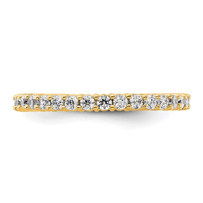 1/2ct Natural Diamond Wedding Ring Womens Stackable Eternity Band 14k Yellow Gold