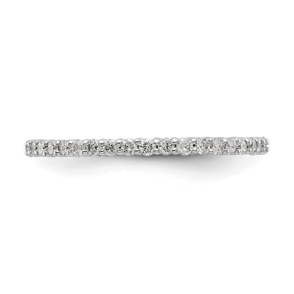 14k White Gold 1/2 Ct. Lab Grown Diamond VS/SI+ G+ Shared Prong Eternity Band Ring