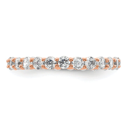 1.0ct Natural Diamond Wedding Ring Womens Stackable Eternity Band 14k Rose Gold