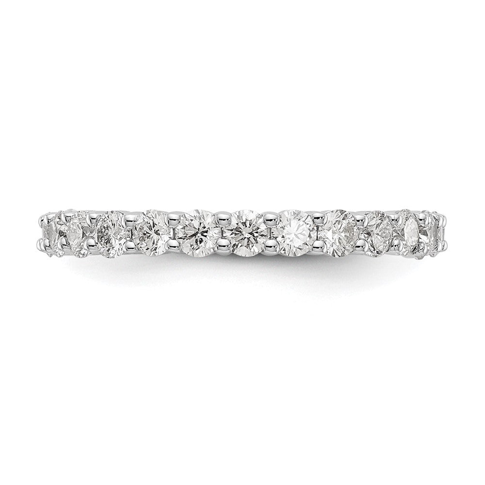 14k White Gold 1 1/2 Ct. Lab Grown Diamond VS/SI+ G+ Shared Prong Eternity Band Ring