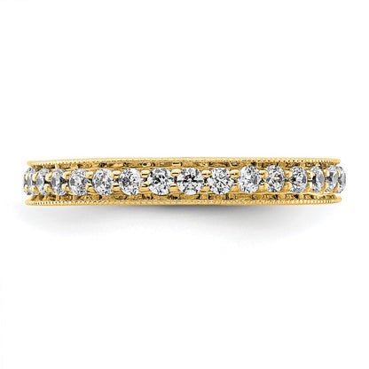 1/2 CT Natural Diamond Antique Vintage Style Diamond Eternity Band in 14k Yellow Gold