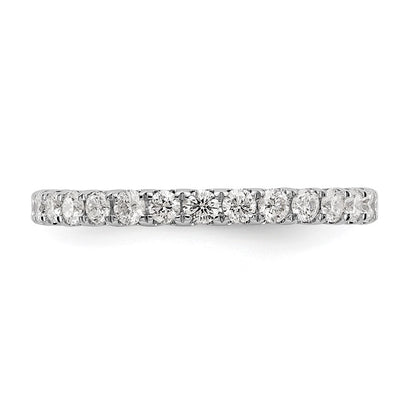 14k White Gold 1 Ct. Lab Grown Diamond VS/SI+ G+ Shared Prong Eternity Band Ring