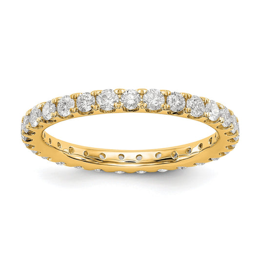 1 ct Natural Diamond Wedding Ring Womens U-Prong Eternity Band 14k Yellow Gold