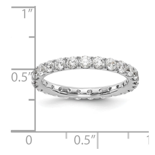 14k White Gold 1 1/2 Ct. Lab Grown Diamond VS/SI+ G+ Shared Prong Eternity Band Ring
