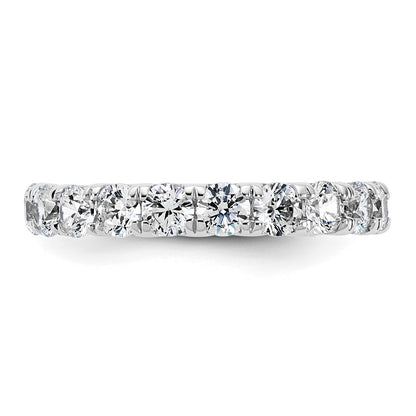 14k White Gold 3 Ct. Lab Grown Diamond VS/SI+ G+ Shared Prong Eternity Band Ring