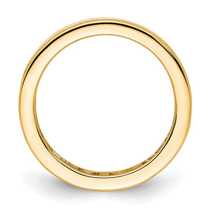 Solid Real 14k Polished 1ct Channel Set CZ Eternity Wedding Band Ring