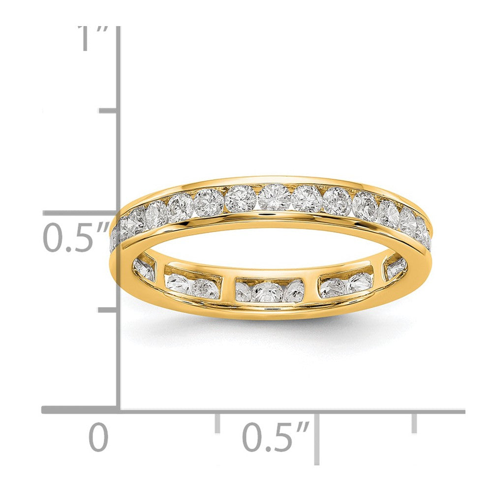 1Ct. Natural Diamond Womens Eternity Wedding Band Ring in 14k Yellow Gold