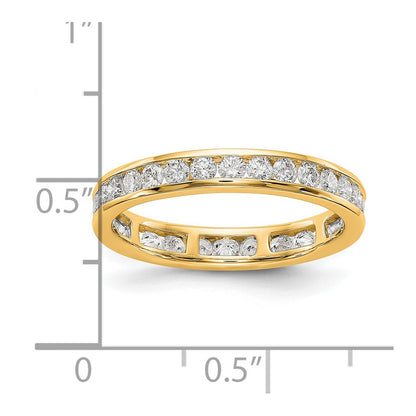 1Ct. Natural Diamond Womens Eternity Wedding Band Ring in 14k Yellow Gold