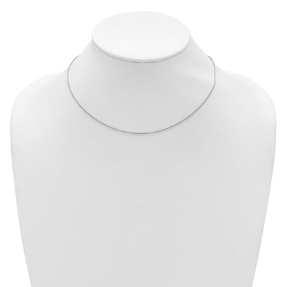 18 Inch Sterling Silver Rh Plated 1.35mm Rolo 1In+1In Adjustable Chain Necklace