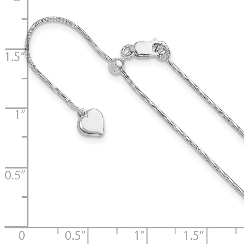 30 Inch Sterling Silver Adjustable .95mm Snake Chain Necklace