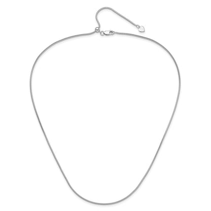 30 Inch Sterling Silver Adjustable 1.4mm Snake Chain Necklace
