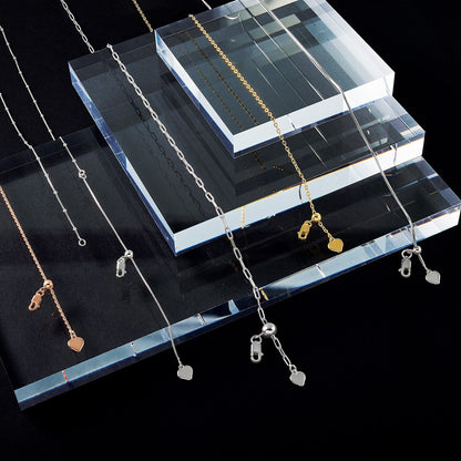 22 Inch Sterling Silver Rh Plt Adjustable 1mm D/C Square Snake Chain Necklace