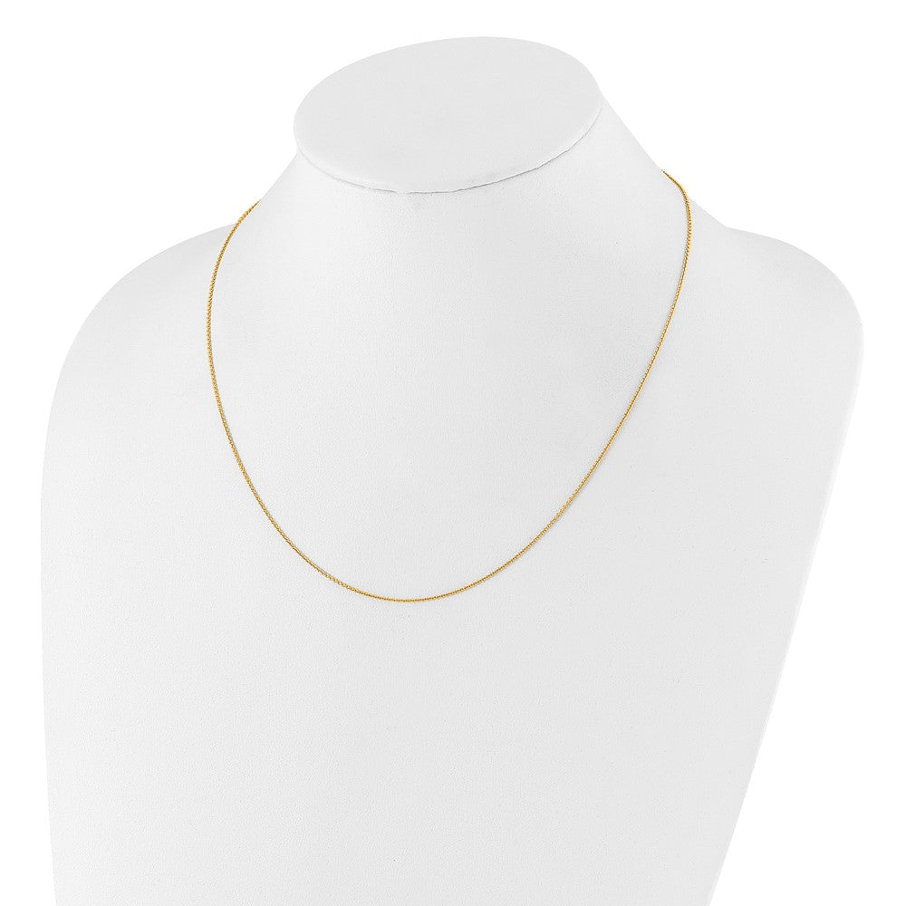 3 Inch Gold Plated Sterling Silver Adjustable .95mm Rolo Chain Necklace
