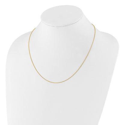 22 Inch Gold Plated Sterling Silver Adjustable .95mm Rolo Chain Necklace