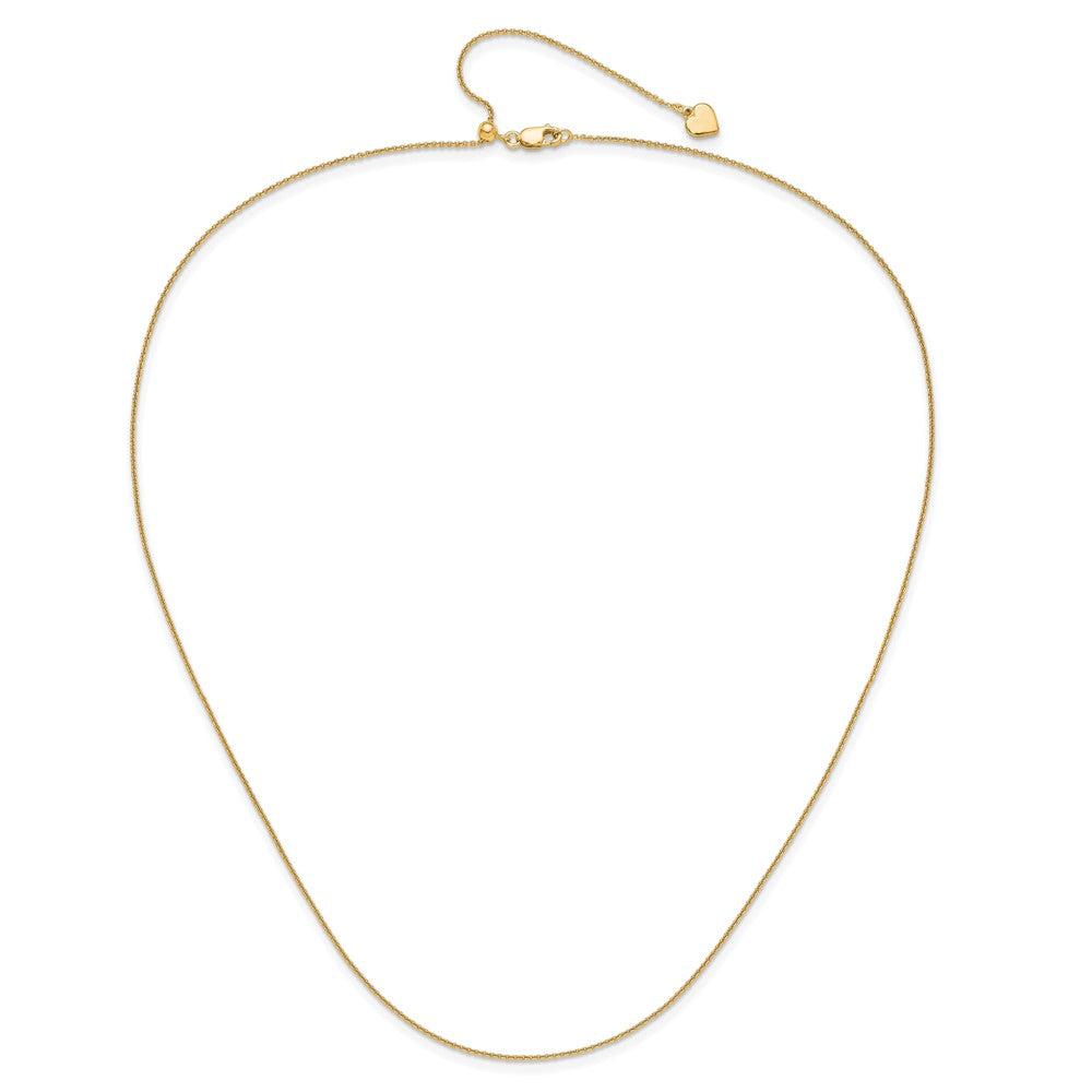 3 Inch Gold Plated Sterling Silver Adjustable .95mm Rolo Chain Necklace