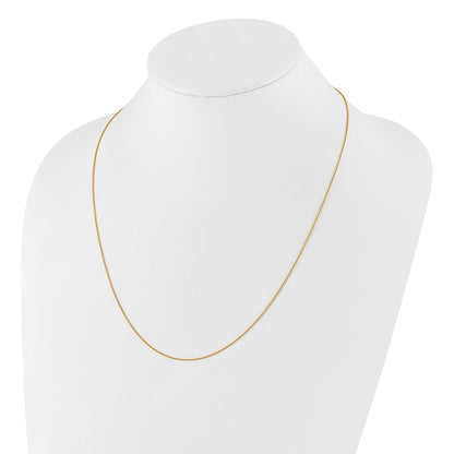 22 Inch Gold Plated Sterling Silver Adjustable .95mm Rolo Chain Necklace
